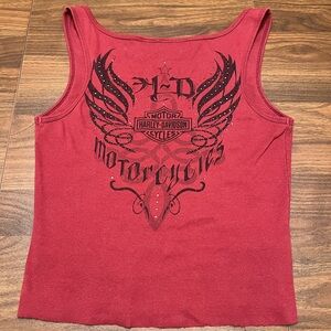 Harley Davidson Rhinestone Studded Y2K Graphic Biker Tee